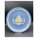 Wedgwood Blue Jasperware Christmas 1972 Plate