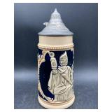 Vintage West German Ceramic Beer Stein