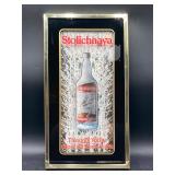 Stolichnaya Vodka Mirrored Bar Sign
