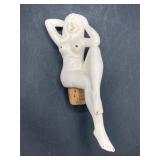 Ceramic Risquï¿½ Woman Bottle Stopper