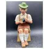Vintage Chalkware Austrian Beer Man Figure