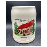 German Wanderung Forsthaus Holz 0.5L Stoneware...
