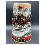 Budweiser 1988 Clydesdale Christmas Beer Stein