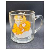 Vintage Care Bears Funshine Bear Glass Coffee Mug
