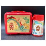 Vintage Care Bears Red Plastic Lunch Box &...