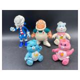 Vintage Care Bears Poseable Figures, Set of Five