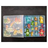 Vintage Care Bears Figurine Carrying Case with...