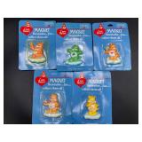 Vintage 1980s Care Bears Magnets, Set of Five