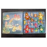 Vintage Care Bears Figurine Carrying Case With...