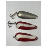 3 Vintage Wonderlure Spoon Fishing Lures