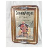 Wooden Captain Morgan Mirrored Serving Tray