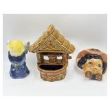 Three Decorative Wall Pockets