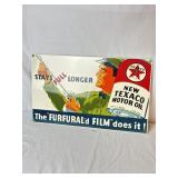 Tin Texaco Motor Oil Sign