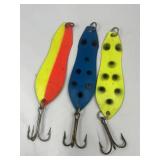 3 Flutter Spoon Lures