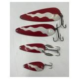 4 Gypsy King Spoon Lures No. 0, 2, 3, & S0