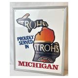 Tin Strohï¿½s Michigan Sign