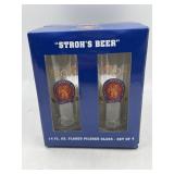 Set of 4 Strohï¿½s Beer Glasses in Box