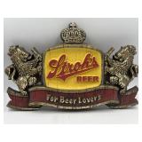 Strohï¿½s Beer Hanging Wall Sign