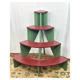 4 Tier Wooden Plant Stand 39In T, 27In Deep