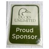 Ducks Unlimited Proud Sponsor Tin Sign