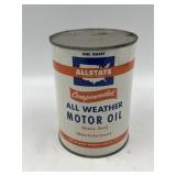 Unopened Allstate Compounded All Weather Motor Oil