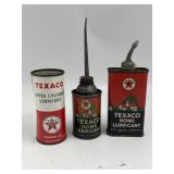 Texaco Home & Upper Cylinder Lubricant Cans