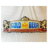 Large Strohï¿½s Cold Beer Sign