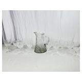 Clear Crystal Glasses and Decanter