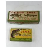 Two EMPTY Vintage Fishing Lure Boxes