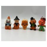 5 Vintage Small Gurley Halloween Candles