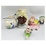 Five Decorative Wall Pockets