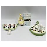 Three Decorative Wall Pockets