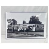 Vintage Black & White Texaco Station Print