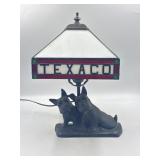 TEXACO "LISTEN" SCOTTIE DOG CAST IRON LAMP