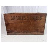 Wooden Crate Charles G. Krielï¿½s Pure Cream Leaf
