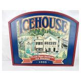 Large Wooden Plank Road Brewery Ice House Sign