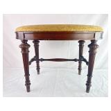 Upholstered Oval Foot Stool 25.5in x15.5in x19in