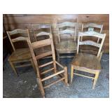5 Wooden Childrenï¿½s Chairs &1 Childrenï¿½s Rocking