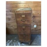 Wood Filing Cabinet In Rough Shape