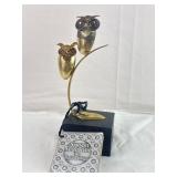 Raul Zuniga Metal Owl Sculpture 8 1/2In Tall.