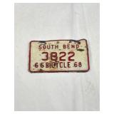 South Bend Bicycle License Plate