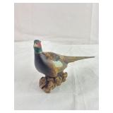 Signed Hand Crafted Pheasant Sculpture.