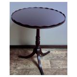 Round Glass-top Table w/ Brass Claw Feet