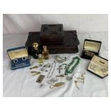 Menï¿½s Valet Jewelry Box, 12K GF Chain, Tie C