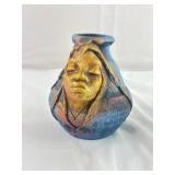 Signed P. Mykoo Clay Vase MFG in Jamaica