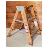 2 Step Wooden Ladder