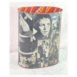 VTG Metal Waste Basket W/Collage of B&W Images