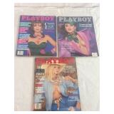 3 Playboy Magazines: September 1986, April 1987, &