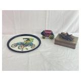 1904 Cadillac Tin Plate, Die-Cast Metal Wells