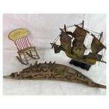 Wooden Decorative Ship Model The "Nina" & Small